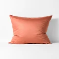 Aura Home - Halo Organic Sateen European Pillowcase - Home (Orange) Halo Organic Sateen European Pillowcase