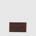 Oxford - Coleman Leather Card Holder - Wallets (Brown Dark) Coleman Leather Card Holder