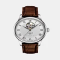 Tissot - Le Locle Powermatic 80 Open Heart - Watches (Silver & Brown) Le Locle Powermatic 80 Open Heart