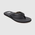 Quiksilver - Mens Island Oasis Sandals - Flats (BLACK/BLACK/BROWN) Mens Island Oasis Sandals