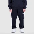 New Balance - Essentials Stacked Logo French Terry Sweatpants - Pants (Black) Essentials Stacked Logo French Terry Sweatpants