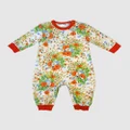 Banabae - Poppy Floral Organic Cotton Jumpsuit - Longsleeve Rompers (Multi) Poppy Floral Organic Cotton Jumpsuit
