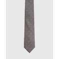 Oxford - Spot Grid Tie - Ties (Grey Dark) Spot Grid Tie