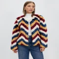 Unreal Fur - Frequency Jacket - Coats & Jackets (Zig-Zag Multi) Frequency Jacket