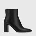 Wittner - Peggie Leather Block Heel Ankle Boots - Boots (Black) Peggie Leather Block Heel Ankle Boots