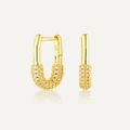 Avant Studio - Honor Huggies Gold Pavé - Jewellery (Gold) Honor Huggies Gold Pavé