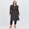 David Lawrence - Alicent Wool Coat - Coats & Jackets (Mulberry Multi) Alicent Wool Coat