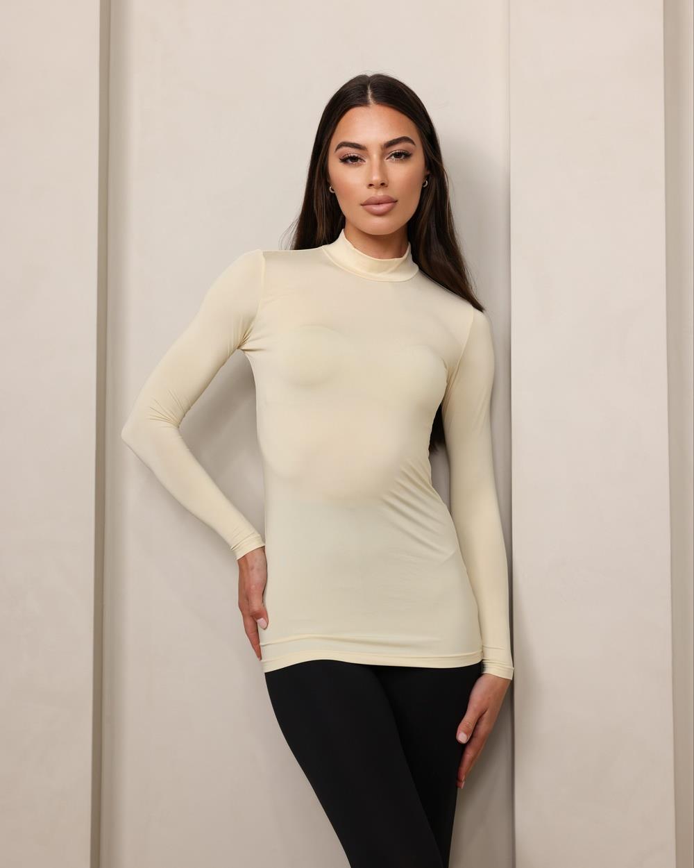 Mod Squad - Luxe Long Basic Base Layer - Tops (YELLOW/BEIGE) Luxe Long Basic Base Layer