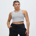 adidas Sportswear - Lounge Rib Tank - Muscle Tops (Medium Grey Heather) Lounge Rib Tank