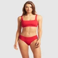 Sea Level Australia - Essentials Mid Bikini Pant - Swimwear (Red) Essentials Mid Bikini Pant
