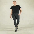 DRICOPER DENIM - Coated Cuffed Jeans - Crop (Coated Black) Coated Cuffed Jeans