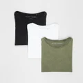 Silent Theory - Acid Tail Tee 3 Pack - T-Shirts & Singlets (Washed Black, White & Militant) Acid Tail Tee 3-Pack