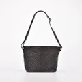 Cobb & Co - Canterbury Woven Leather Bag - Handbags (Black) Canterbury Woven Leather Bag