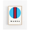 Clubbies Prints - 'Wanda' - Home (Blue) 'Wanda'