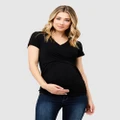 Ripe Maternity - Embrace Tee - T-Shirts & Singlets (Black) Embrace Tee