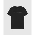 Tommy Hilfiger - Essential Short Sleeve Tee Teens - T-Shirts & Singlets (Black) Essential Short Sleeve Tee - Teens