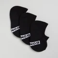 Bonds - Logo Sneaker Socks 3 Pack Women's - No Show Socks (Black) Logo Sneaker Socks 3-Pack - Women's
