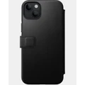Nomad - Apple iPhone 14 Plus Modern Leather Folio Phone Case - Tech Accessories (Black) Apple iPhone 14 Plus Modern Leather Folio Phone Case