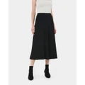 Forcast - Annette A Line Knit Skirt - Skirts (Black) Annette A-Line Knit Skirt