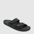 Quiksilver - Mens Rivi Leather Slider Sandals - Sandals (BLACK 1) Mens Rivi Leather Slider Sandals