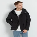 AM Supply - Padded Jacket Nylon Long Sleeve Zip Button Through - Coats & Jackets (black) Padded Jacket Nylon Long Sleeve Zip Button Through