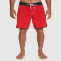 Quiksilver - Mens Original Scallop 18" Boardshorts - Swimwear (HIGH RISK RED) Mens Original Scallop 18" Boardshorts