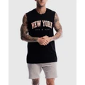 Counter Culture - New York Tank - Muscle Tops (Black) New York Tank