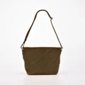 Cobb & Co - Canterbury Woven Leather Bag - Handbags (Olive) Canterbury Woven Leather Bag