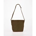 Cobb & Co - Canterbury Woven Leather Bag - Handbags (Olive) Canterbury Woven Leather Bag
