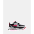 Nike - Air Max 90 Leather Infant - Sneakers (Black/Radiant Red/Wolf Grey) Air Max 90 Leather Infant