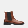 Clarks - Tilham Chelsea - Boots (Dark Tan Leather) Tilham Chelsea