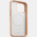 Nomad - iPhone 14 Pro Modern Leather Phone Case - Tech Accessories (Peach) iPhone 14 Pro Modern Leather Phone Case