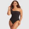 Seafolly - Sea Dive One Shoulder One Piece - One-Piece / Swimsuit (Black) Sea Dive One Shoulder One Piece