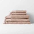 Aura Home - Milos Bath Towel Set - Bathroom (Pink) Milos Bath Towel Set