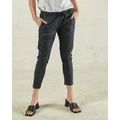 DRICOPER DENIM - Active Coated Jeans - Crop (Coated Black) Active Coated Jeans