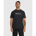 RVCA - Big Rvca Washed T Shirt - Tops (RVCA BLACK) Big Rvca Washed T Shirt