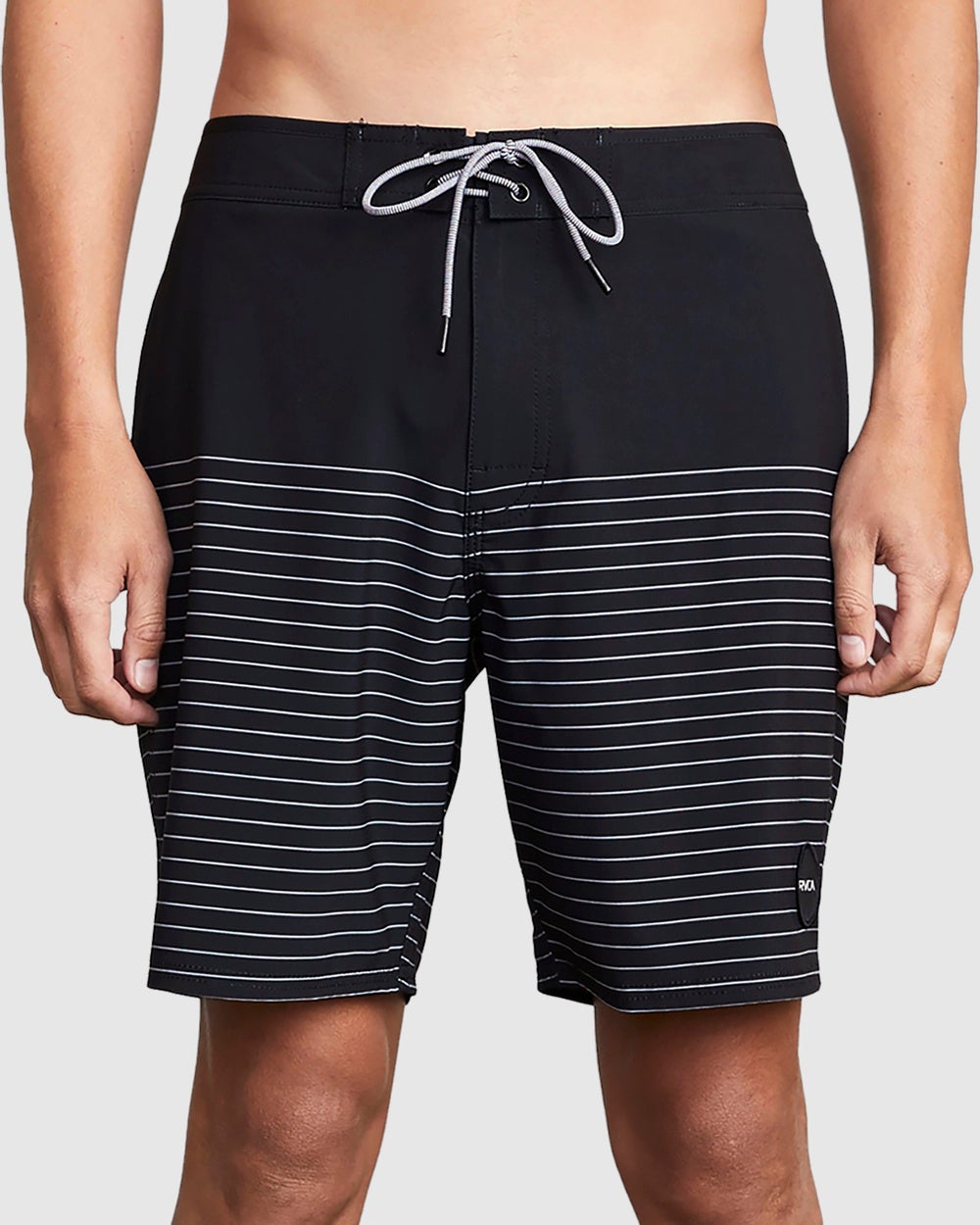 RVCA - Mens Curren Trunk 18" Boardshorts - Swimwear (BLACK) Mens Curren Trunk 18" Boardshorts