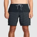 RVCA - Curren Caples Swim Shorts For Men - Swimwear (BLACK) Curren Caples Swim Shorts For Men
