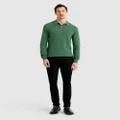 Oxford - Niall Textured Polo - Shirts & Polos (Green Medium) Niall Textured Polo