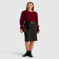 Oxford - Beccy Full Sleeve Knit Top - Jumpers & Cardigans (Pink Dark) Beccy Full Sleeve Knit Top