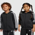 adidas Sportswear - Essentials 3 Stripes Jacket Kids - Coats & Jackets (Black & White) Essentials 3 Stripes Jacket - Kids