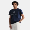 Gant - Diamond G T Shirt - Short Sleeve T-Shirts (EVENING BLUE) Diamond G T-Shirt