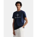Gant - Diamond G T Shirt - Short Sleeve T-Shirts (EVENING BLUE) Diamond G T-Shirt