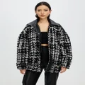 Grace Willow - Koko Tweed Oversize Jacket - Coats & Jackets (Black) Koko Tweed Oversize Jacket