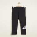 adidas Sportswear - Essentials Bos Tights Teens - Pants (Black & White) Essentials Bos Tights - Teens