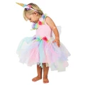fairy girls - Unicorn Fairy Dress with Headband Large - Costumes (Multi) Unicorn Fairy Dress with Headband Large