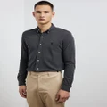 Polo Ralph Lauren - LS Mesh Knit Shirt - Shirts & Polos (Dark Grey Heather) LS Mesh Knit Shirt