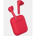 Defunc - True Talk Bluetooth Earbud - Tech Accessories (Red) True Talk Bluetooth Earbud