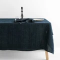 Aura Home - Vintage Linen Tablecloth - Home (Navy) Vintage Linen Tablecloth