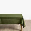 Linen House - Nimes Pure Linen Square Tablecloth - Home (Moss) Nimes Pure Linen Square Tablecloth